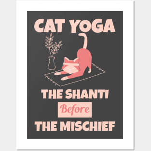 Cat Yoga The Shanti Before the Mischief Posters and Art